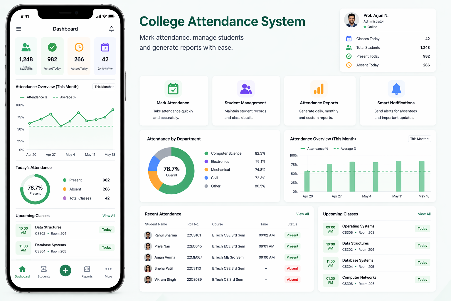 Attendance calculator demo preview